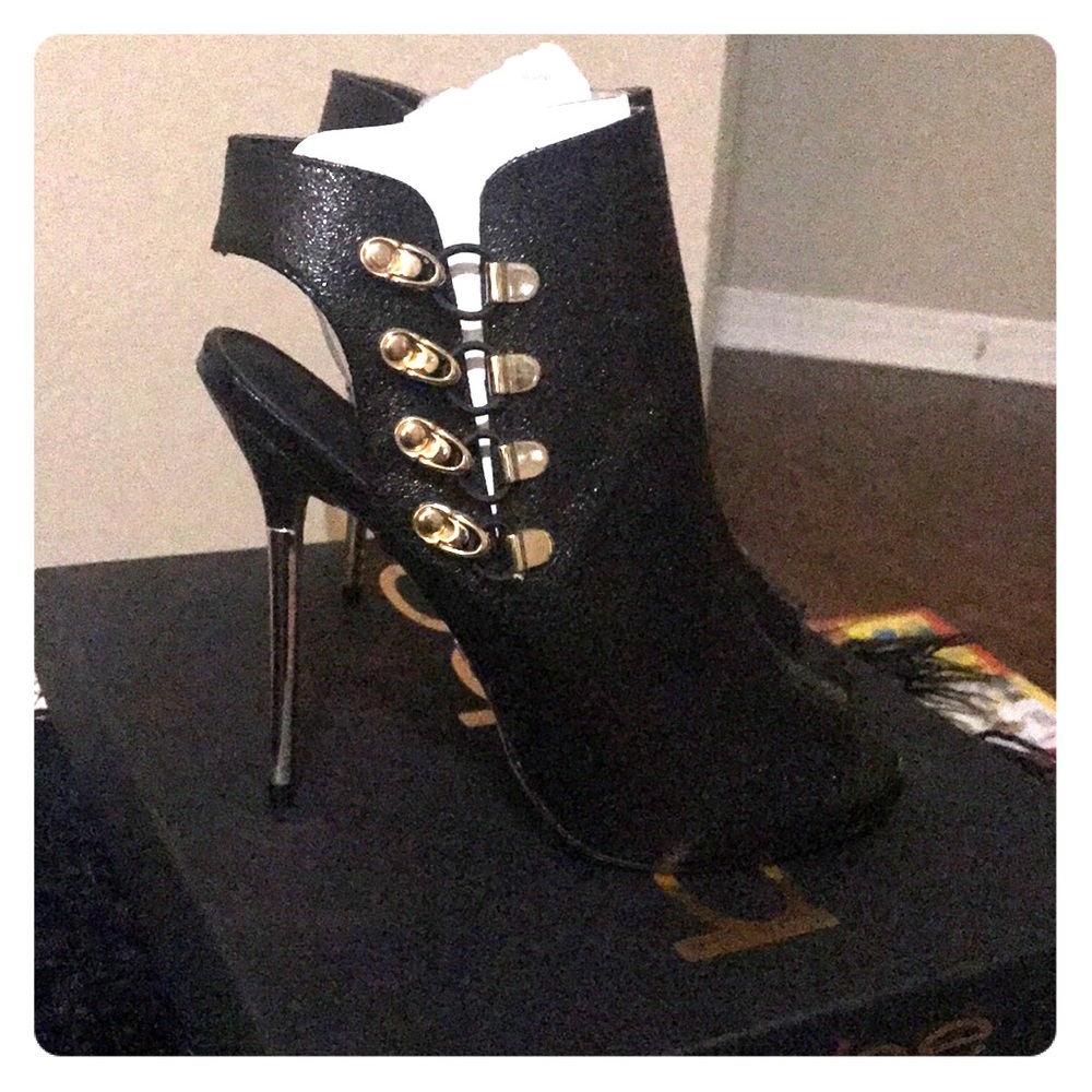 Brand new in box Bebe Peep toe bootie heels